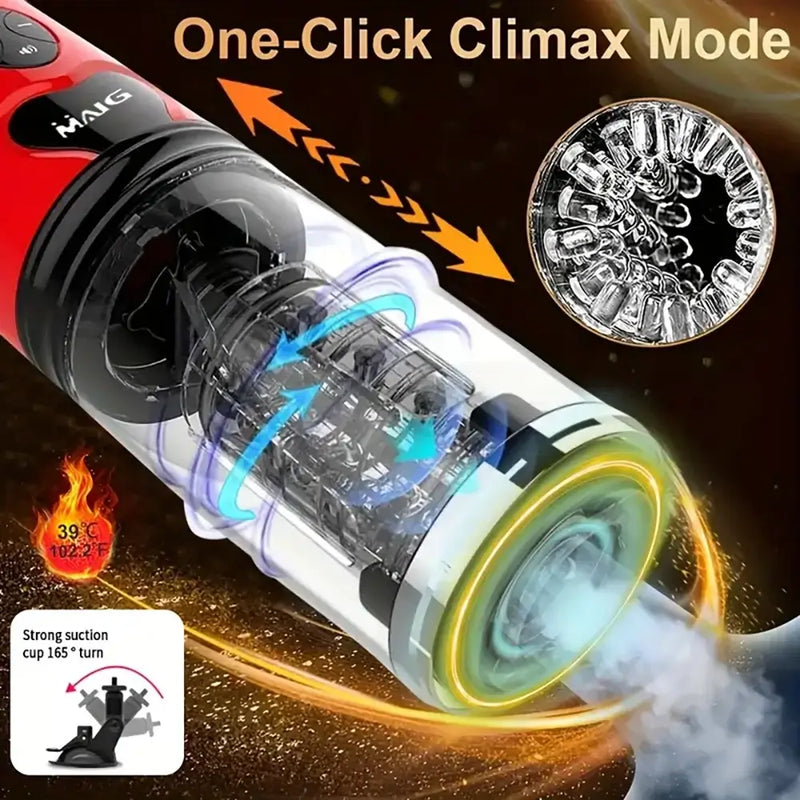 Powerful Suction Vibrating Telescopic Automatic Male Masturbator