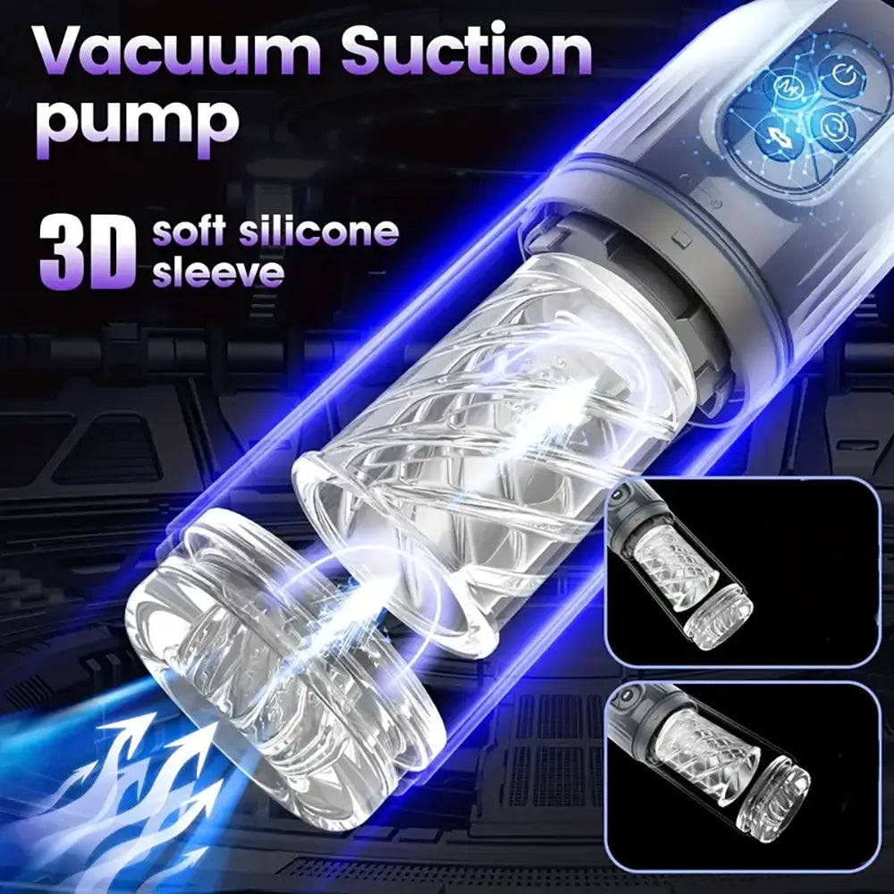 4 Pump 7 Sucking 7 Rotating 7 Licking LCD Automatic Masturbator