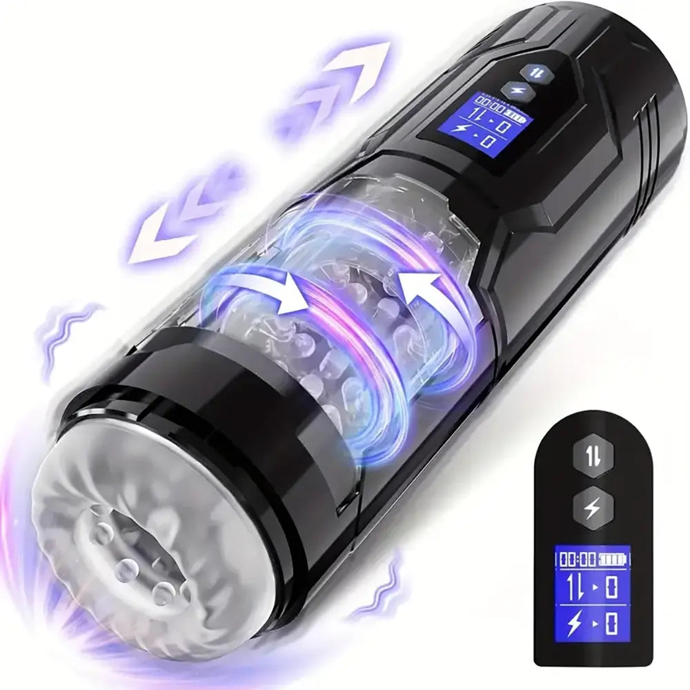 Thrusting Telescopic Rotation Voice Vaginal Male Automatic Masturbator