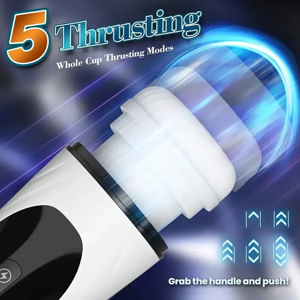 5 Thrusting 4 Sucking 7 Vibration 3D Realistic Automatic Masturbator