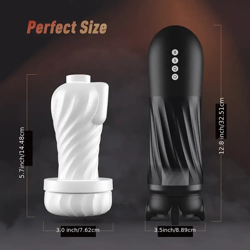 Steelcan 3 in 1 Thrusting Vibrating Automatic Male Masturbator Steelcan 3 in 1 Thrusting Vibrating Automatic Male Masturbator