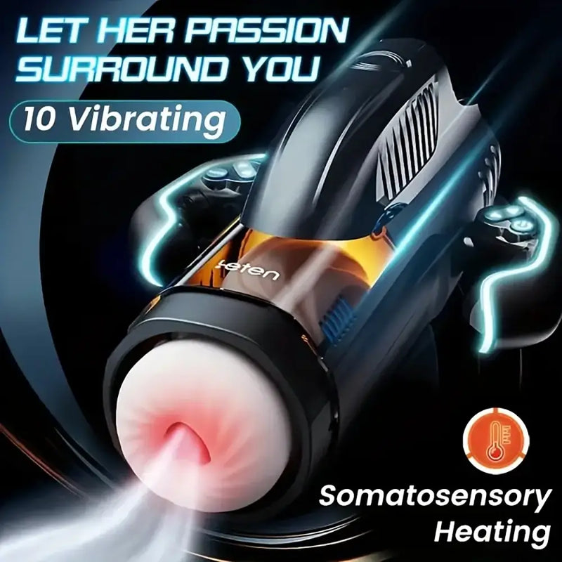 Leten Bermuda Telescopic Sucking Heating Voice Auto Masturbator