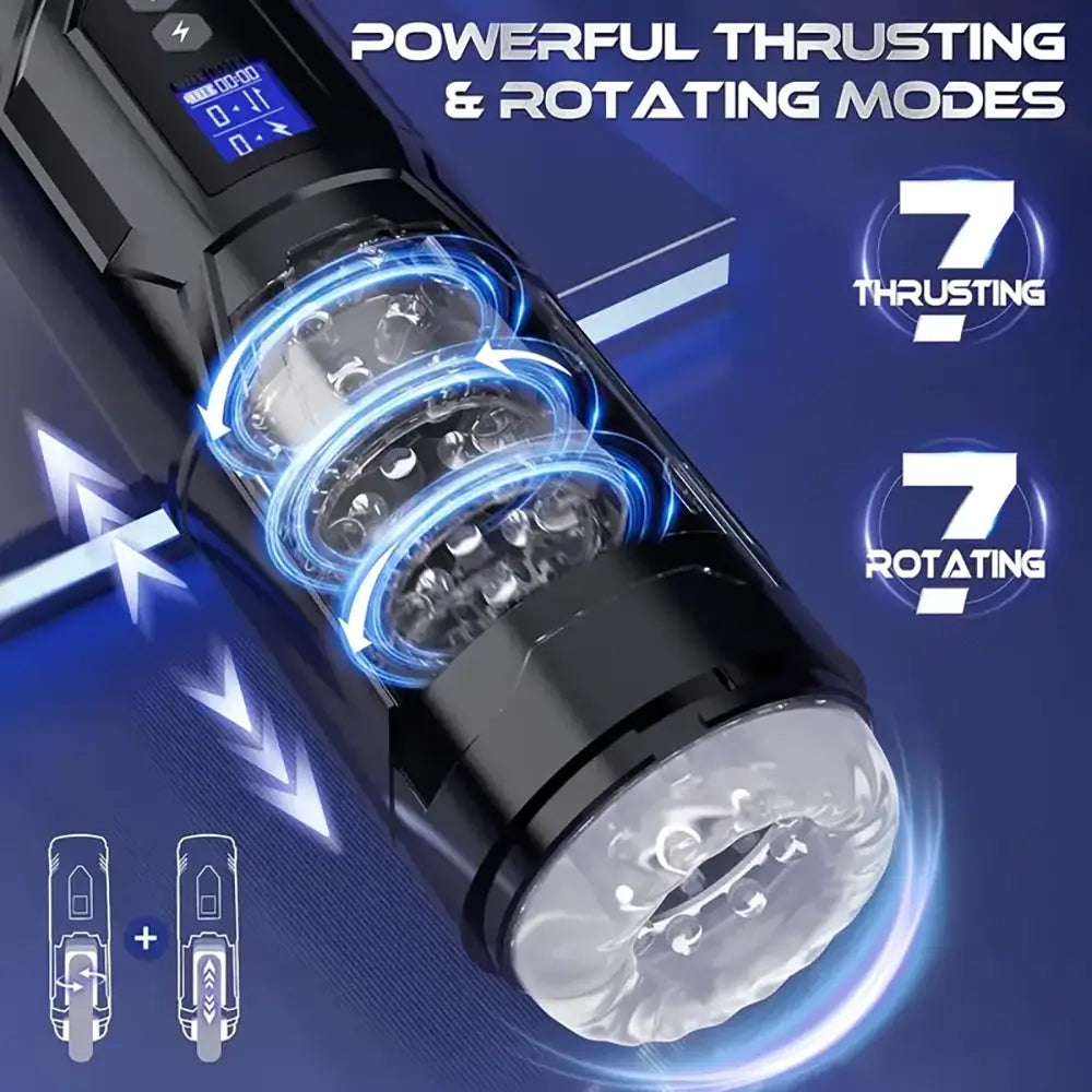 Thrusting Telescopic Rotation Glans Sucker Automatic Male Masturbator Thrusting Telescopic Rotation Glans Sucker Automatic Male Masturbator