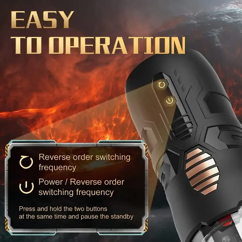 7 Thrusting Rotating Modes Rechargerable Hands Free Auto Masturbator