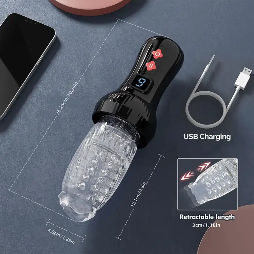9 Thrusting Rotating Modes Male Automatic Masturbator With Cover