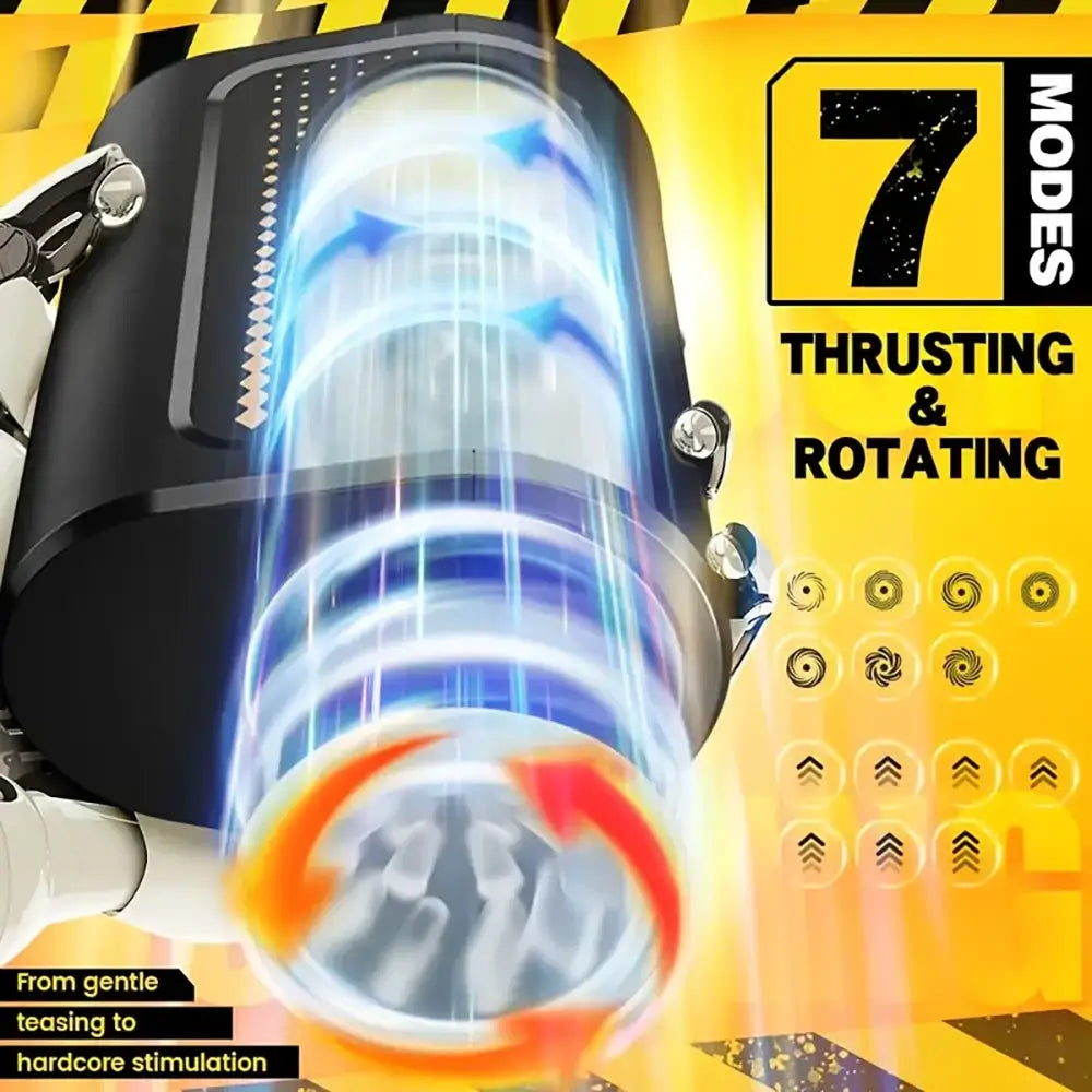 Oil Tank Shape Automatic Rotation Masturbator Cup With 7 Modes