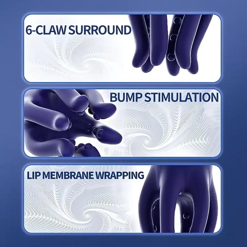 Octopus Sex Toy Auto Male Masturbator with Barbel Tentacles Particles
