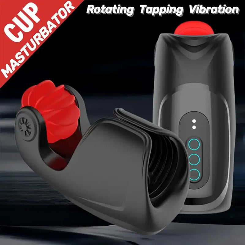 Tapping Vibrating Penis Vibrator Trainer Cock Massager With Control