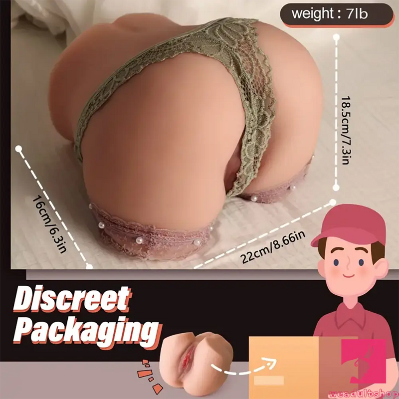 7lb Vibrating Sucking Sex Torso Realistic Granular Male Masturbator