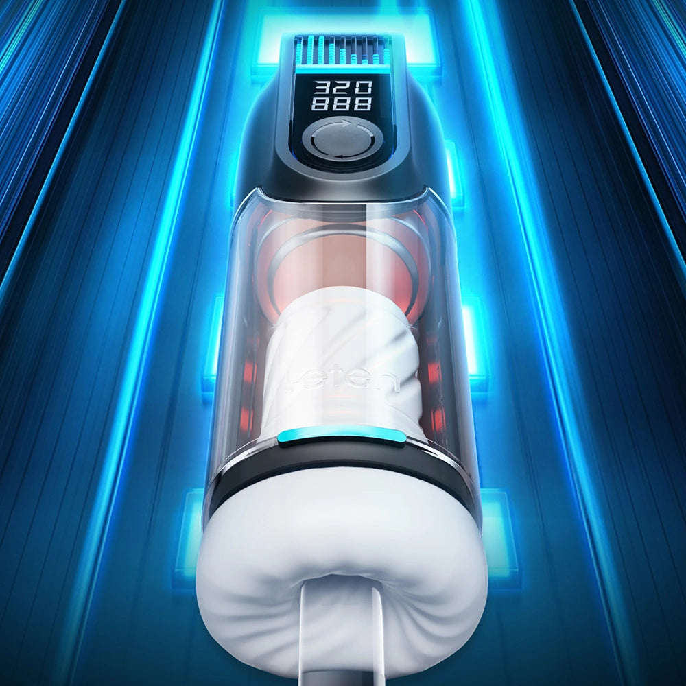 Leten Black Hurricane Hole Pro Rampaging Piston Auto Masturbator