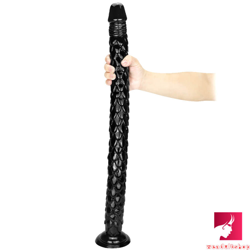 24.4in Fantasy Super Long Slim Snake Animal Big Black Dildo