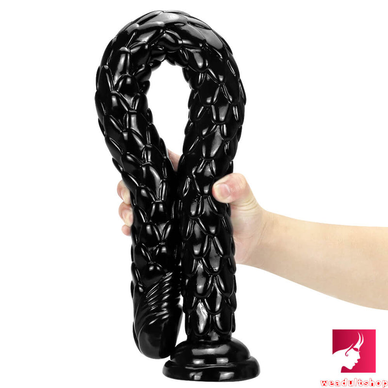 24.4in Fantasy Super Long Slim Snake Animal Big Black Dildo