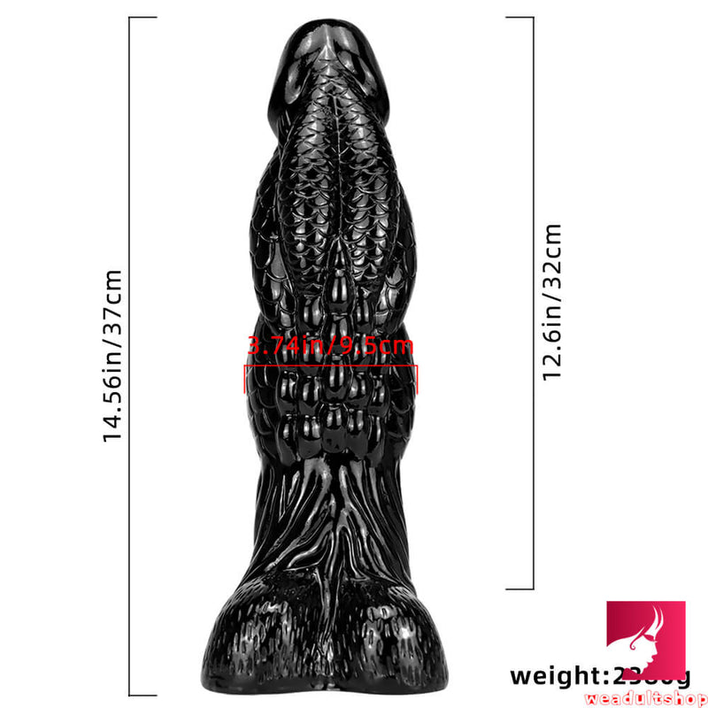 14.56in Super Long Animal Big Black Dragon Dildo For Adults