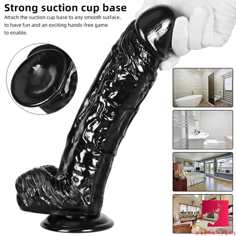 9.84in 12.6in Real Huge Thick Black Cock Dildo For Adult Sex