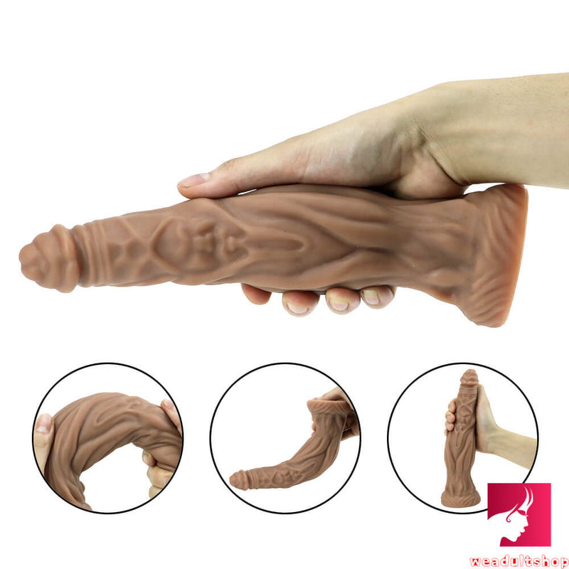 11in Realistic Big Soft Silicone Dual Layer Suction Cup Sex Dildo