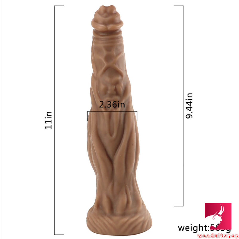 11in Realistic Big Soft Silicone Dual Layer Suction Cup Sex Dildo