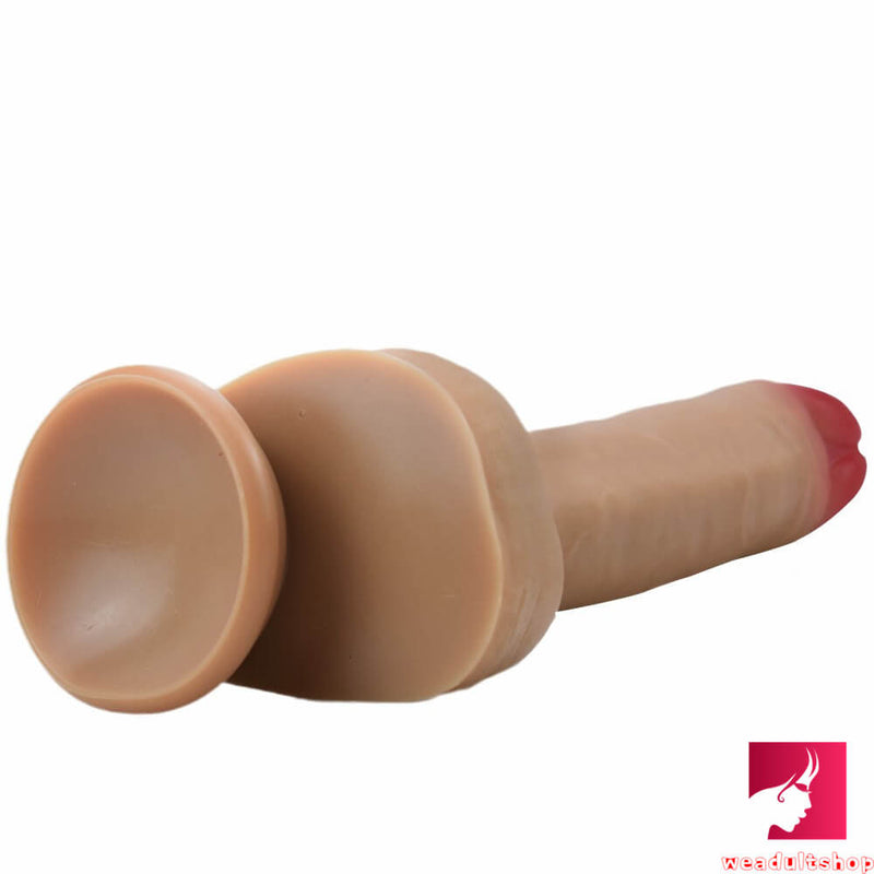 8.46in Soft Uncut Silicone Suction Cup Realistic Dildo For Women