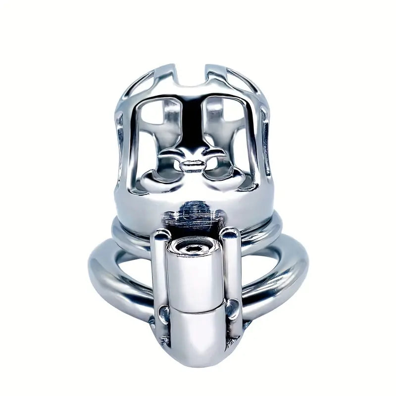 Small Stainless Steel Hollow Male Chastity Cage Bent Tube Design Penis Cage