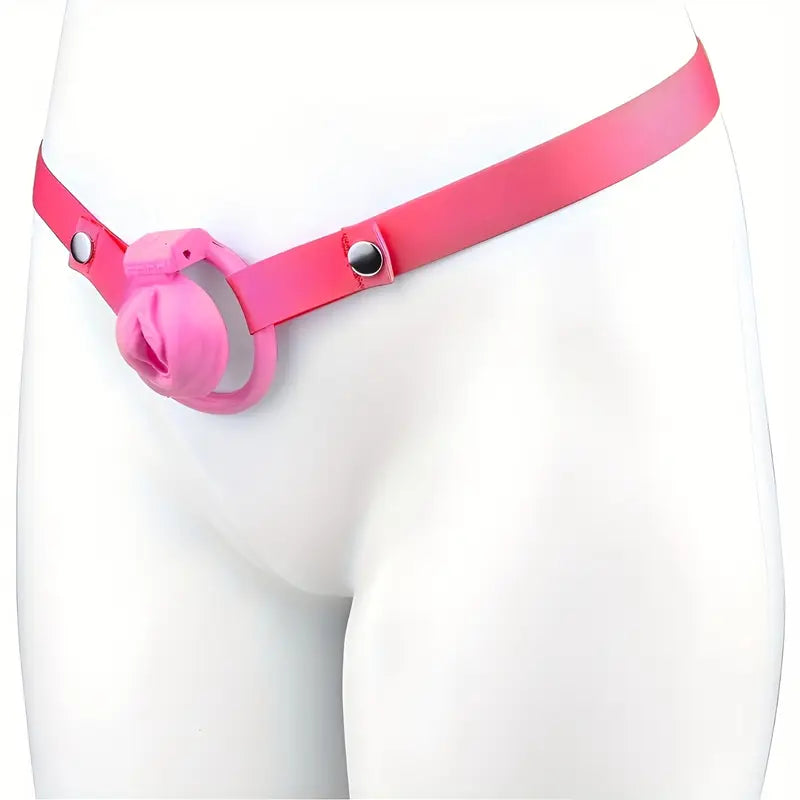 Plastic Male Female Genital Chastity Cage Device Set With 4 Size Clips