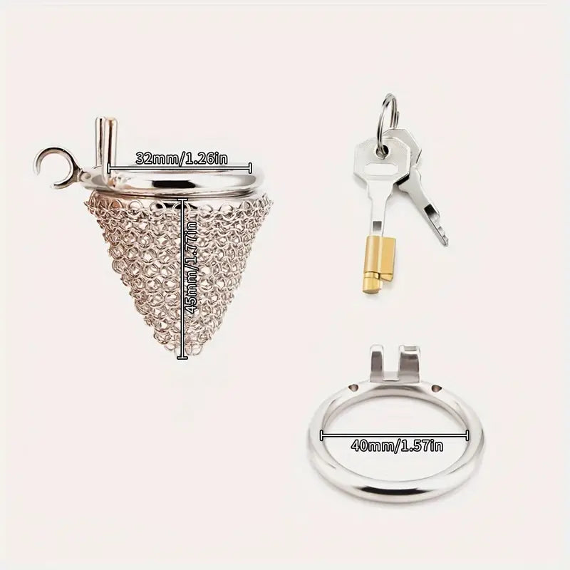 Mesh Chastity Lock For Men Hollow Chastity Cage Celibacy CB Chastity Device