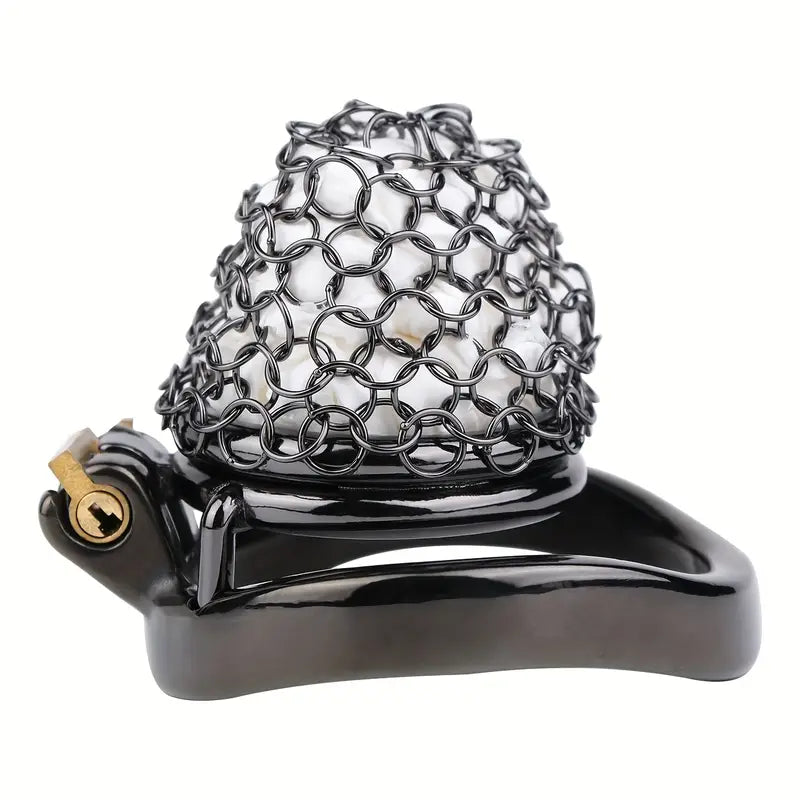 Lightweight Anti-Escape Control Small Stainless Steel Male Mesh Chastity Cage