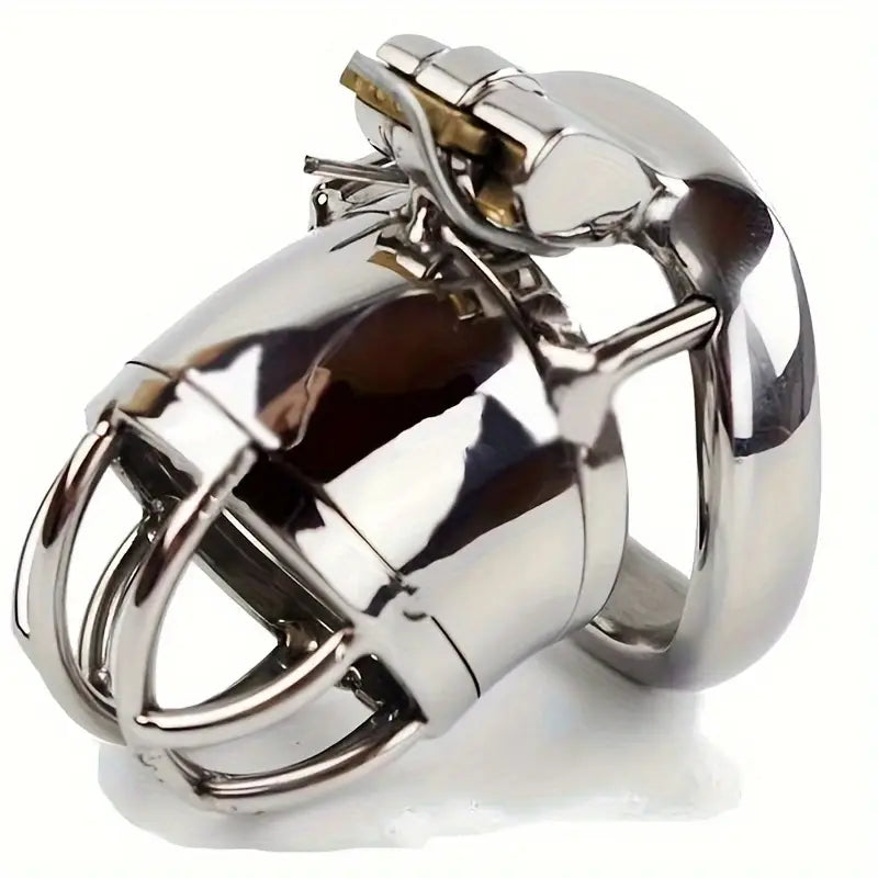 Stainless Steel Male Chastity Device Short Curved Arc With Locking Mechanism