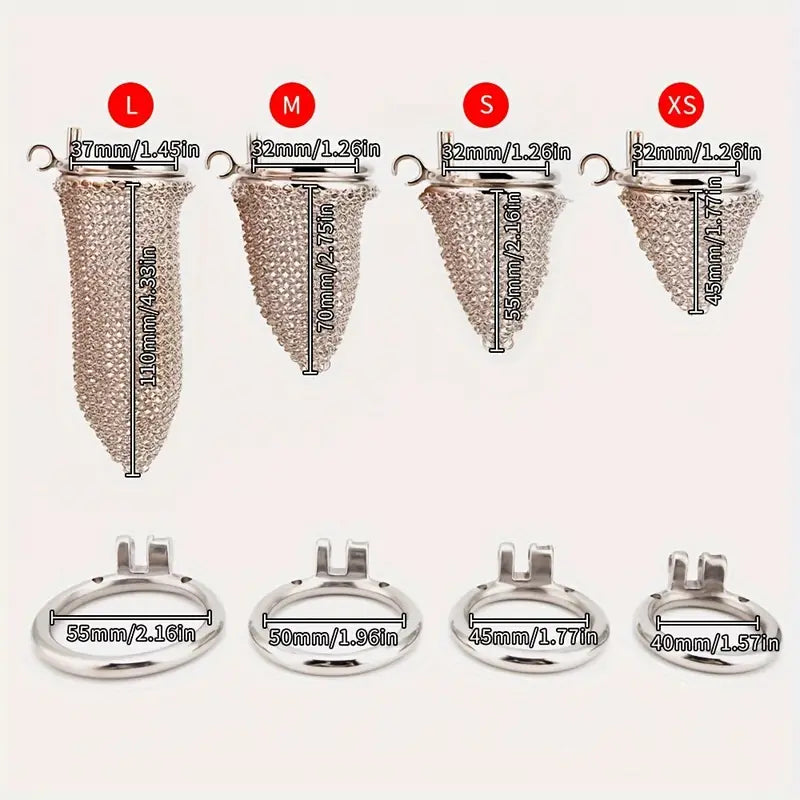 Mesh Chastity Lock For Men Hollow Chastity Cage Celibacy CB Chastity Device