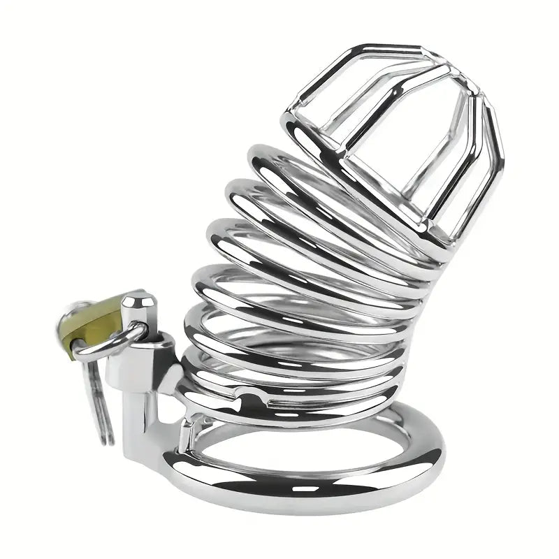 Chastity Cage Stainless Steel Cage Long Section Men Chastity Lock Attribute