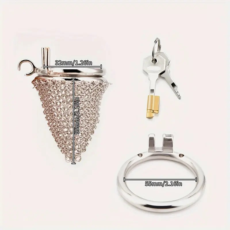 Mesh Chastity Lock For Men Hollow Chastity Cage Celibacy CB Chastity Device