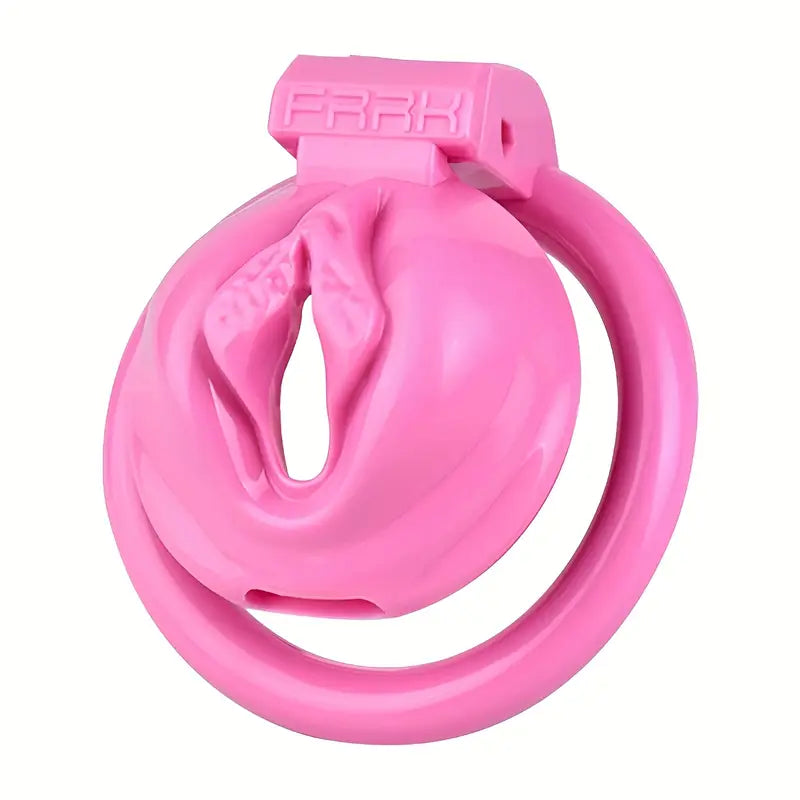 Plastic Male Female Genital Chastity Cage Device Set With 4 Size Clips