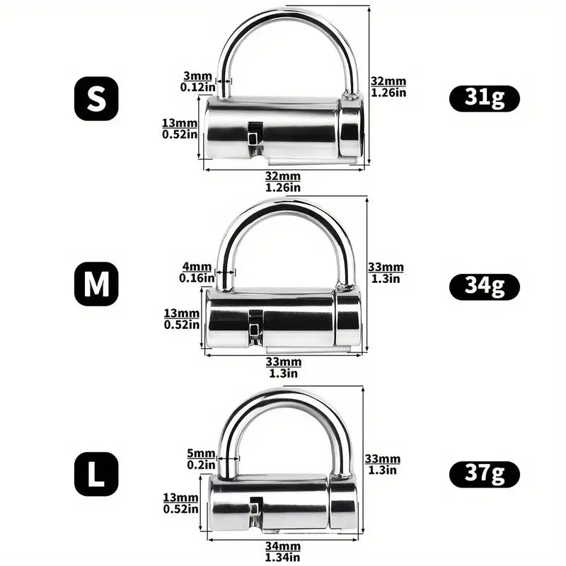 Stainless Steel Men Glan Piercing PA Cock Cage Female Labium Restrain Device