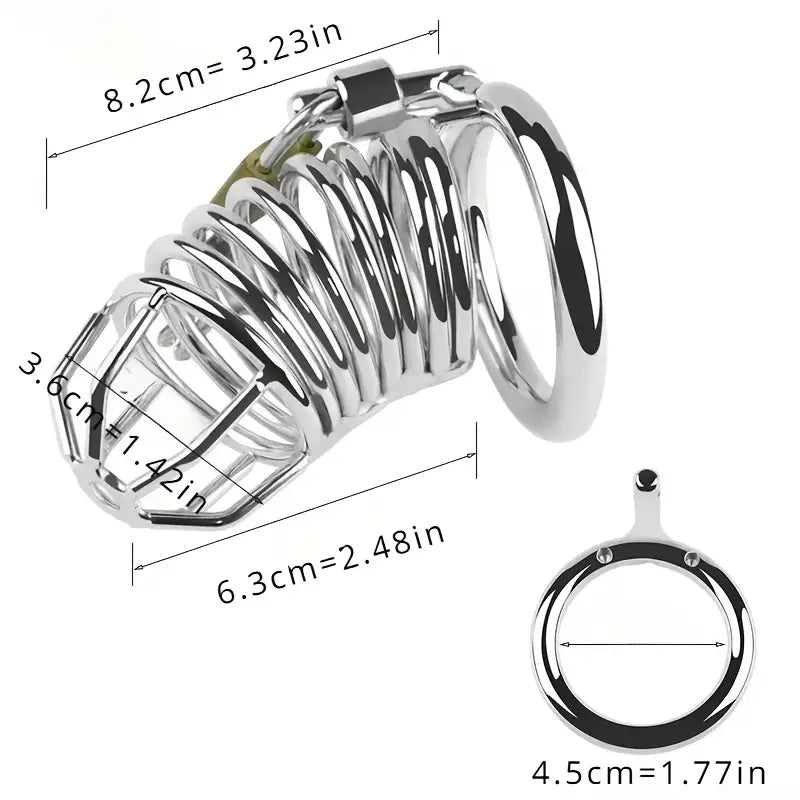 Chastity Cage Stainless Steel Cage Long Section Men Chastity Lock Attribute