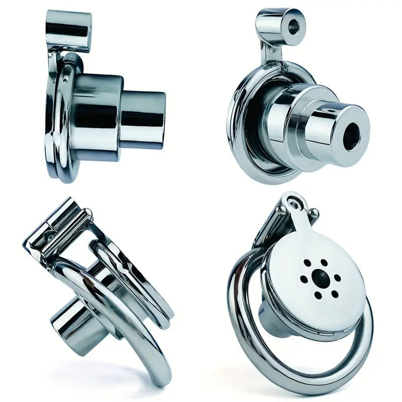 Hex-lock Arc-shaped Double Layer Urinary Catheter Inversion Chastity Cage