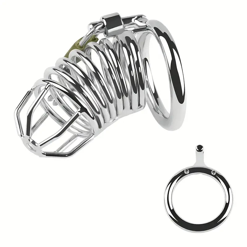 Chastity Cage Stainless Steel Cage Long Section Men Chastity Lock Attribute