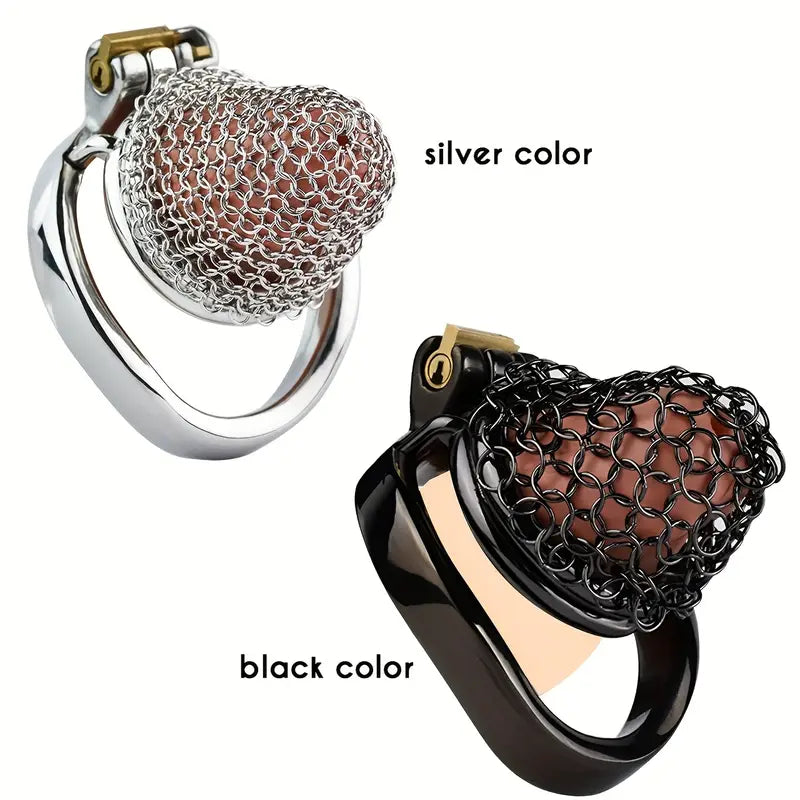 Lightweight Anti-Escape Control Small Stainless Steel Male Mesh Chastity Cage