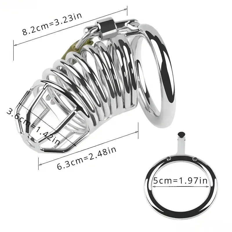 Chastity Cage Stainless Steel Cage Long Section Men Chastity Lock Attribute