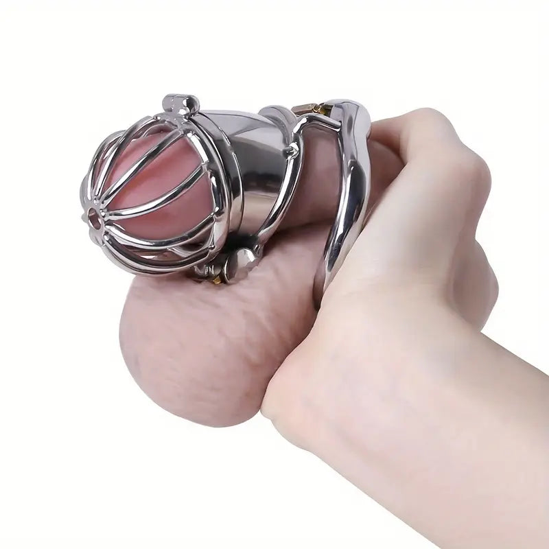 Metal Stainless Steel Openable Breathable Penis Chastity Cage Restraint Device