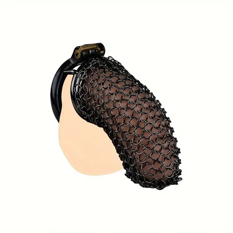 Black Long Chain Male Chastity Cage With Locking Clasp Adult BDSM Toy
