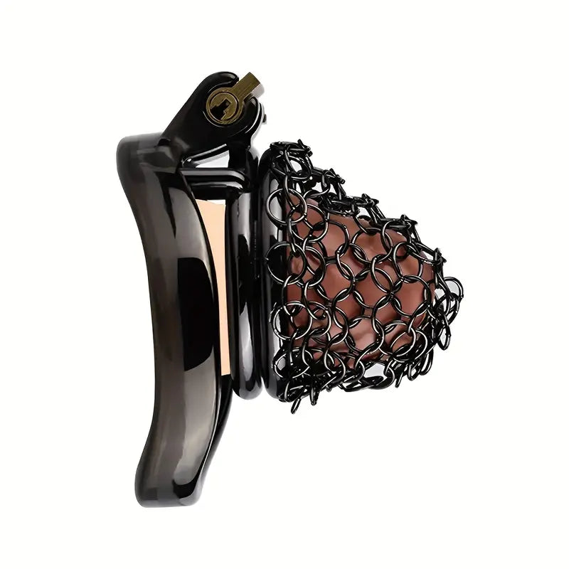 Lightweight Anti-Escape Control Small Stainless Steel Male Mesh Chastity Cage
