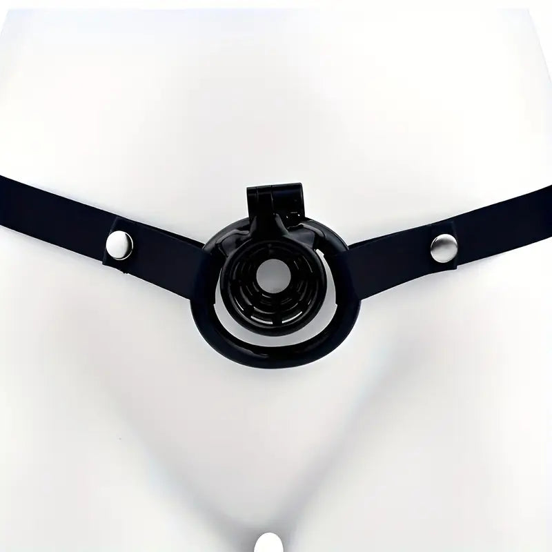 3D Print Resin Male Black Inverted Chastity Cage Device With Elastic Belt 4 Sizes