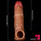 7.28in Lifelike Hollow Cock Extension Sleeve Extender For Men