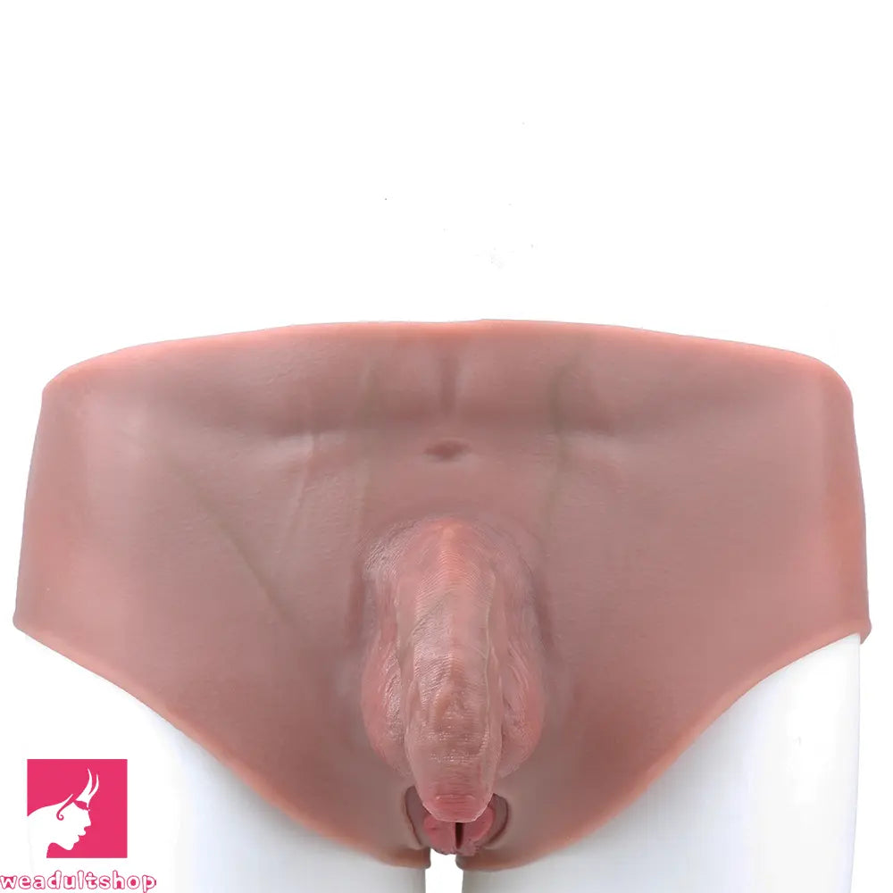 4.53in Realistic Small Solid Dildo Panty Vaginal Opening Bilateral Wellness Toy
