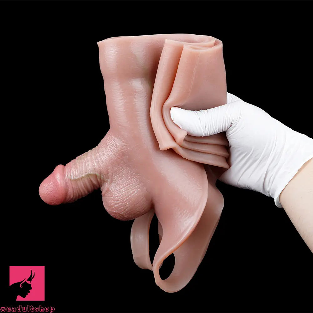 3.54in Realistic Small Solid Dildo Panty Vaginal Opening For Pleasure Device