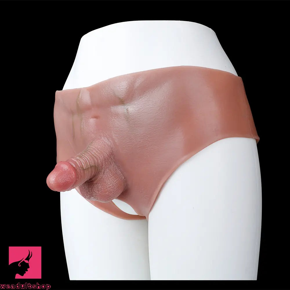 3.54in Realistic Small Solid Dildo Panty Vaginal Opening For Pleasure Device