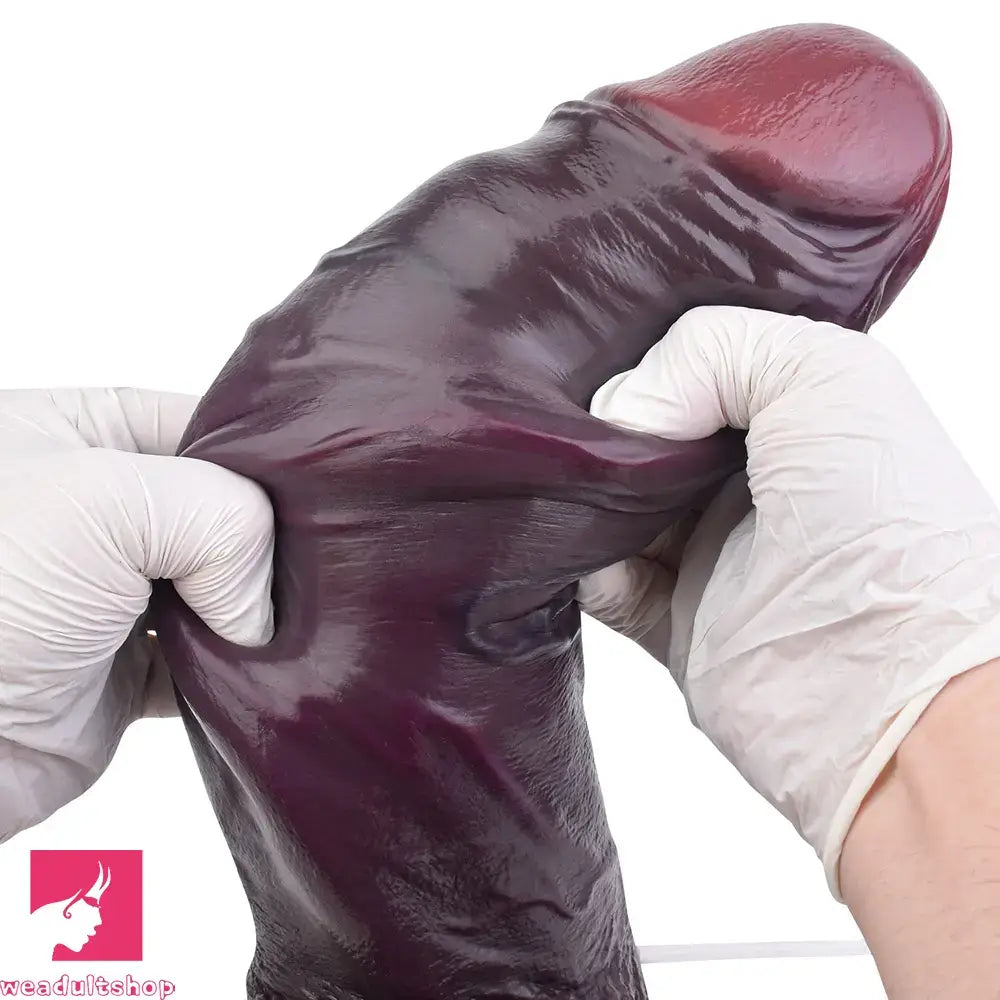 12.44in Dual Density Ejaculating Big Real Dildo Realistic Wide Vaginal Stimulator