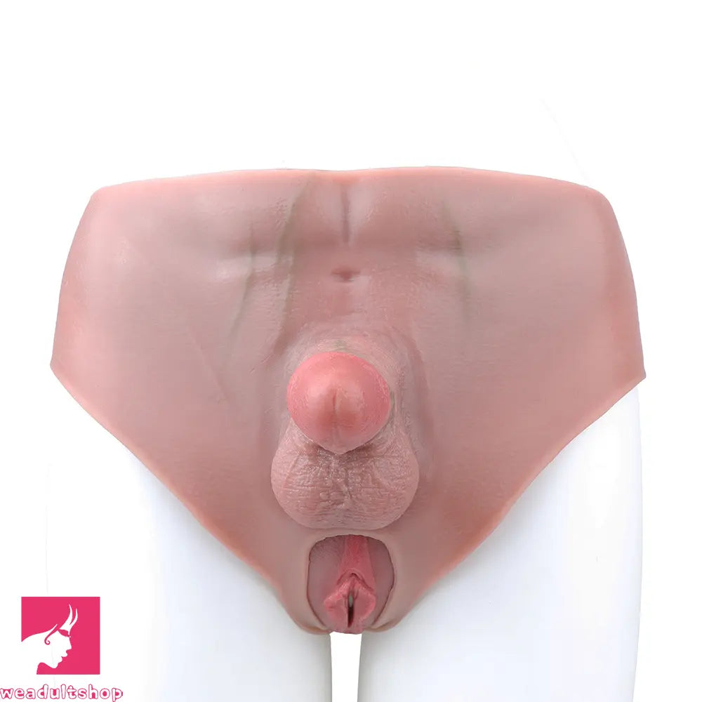 3.54in Realistic Small Solid Dildo Panty Vaginal Opening For Pleasure Device