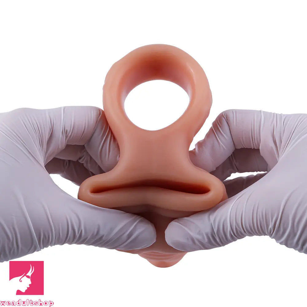 6.89in 7.88in Vibrating Cock Sleeve Dildo Stretchy Penis Ring Male Sleeve Toy