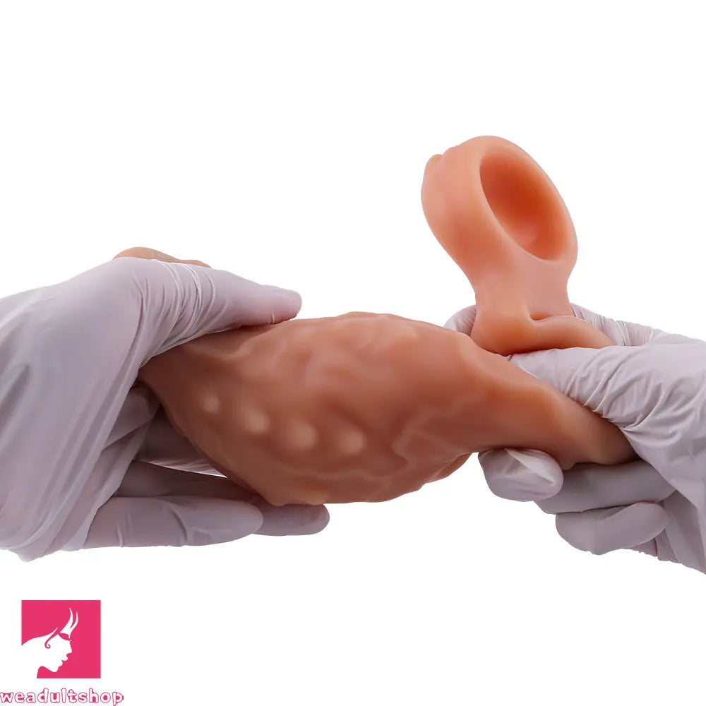 6.7in 7.84in Auto Vibrating Dildo Sleeve Resistant Pulling Reusable Dildo Cover