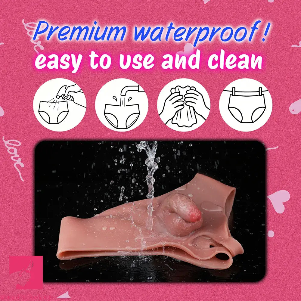 4.53in Realistic Small Solid Dildo Panty Vaginal Opening Bilateral Wellness Toy