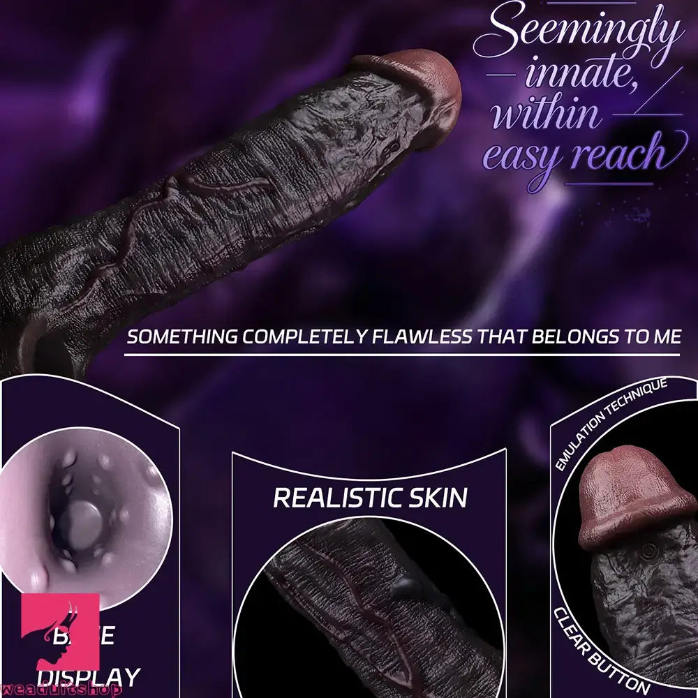 9.06in Vibrating Silicone Realistic Real Dildo Sleeve Intimate Accessories